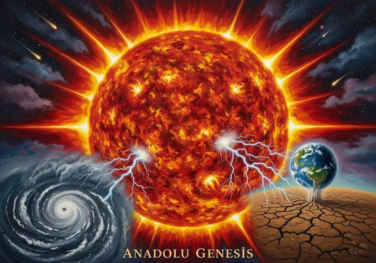 Güneş fırtınaları, kozmik ışınlar ve felaketler Anadolu Genesis’te. Evrenin sırları, antik algılar ve modern bilimle yeryüzünü şekillendiriyor!