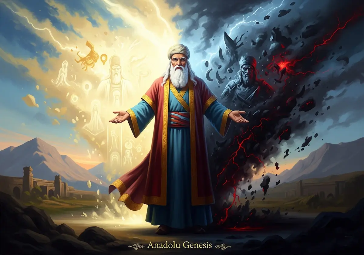 Zerdüşt'ün gizemli hayatı, iyilik-kötülük felsefesi, efsaneleri ve Anadolu kökenli etkileri Anadolu Genesis'te. Tarih, spekülasyon ve gerçekler iç içe – keşfedin!